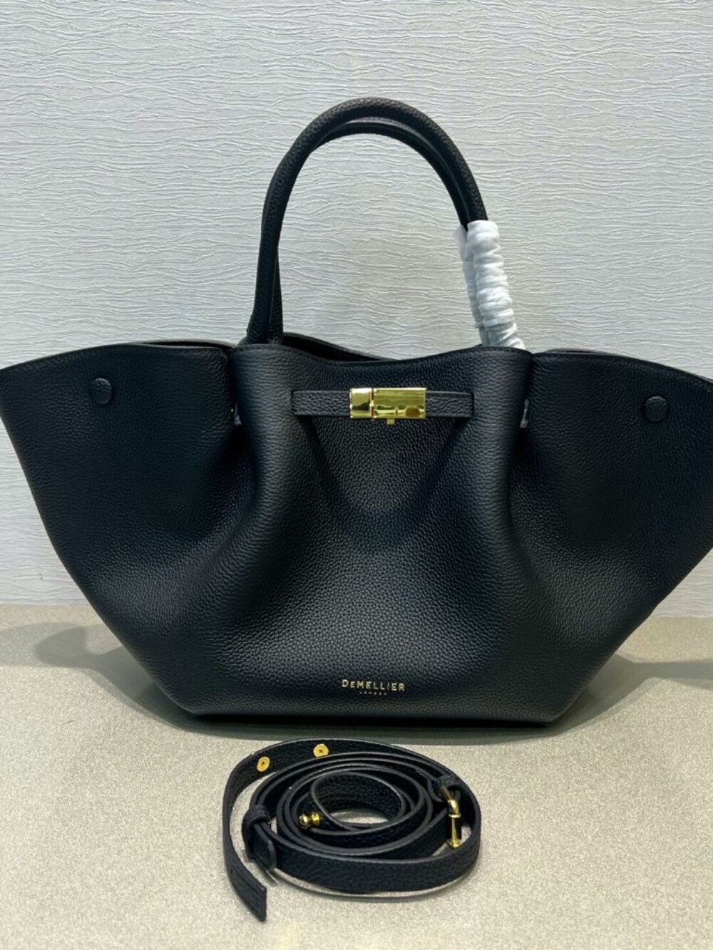 DeMellier Midi New York Trapeze Work Tote Black